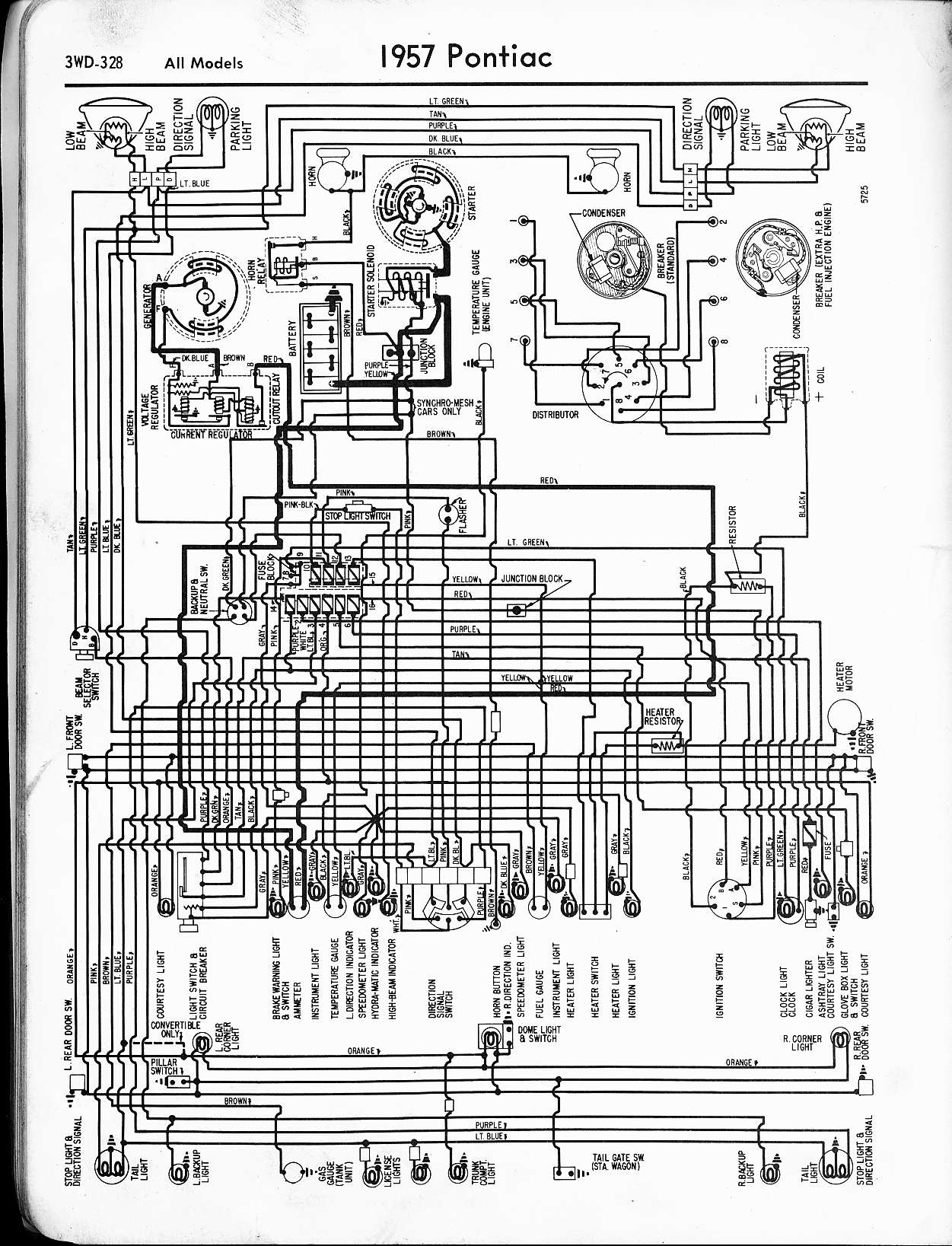 1967 1981 Firebird Laminated Color Wiring Diagram 11 X 17